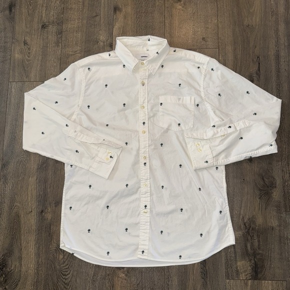 Sonoma Other - Sonoma Men's L Button Down Cotton Shirt Palm Tree Island Resort Outdoor White